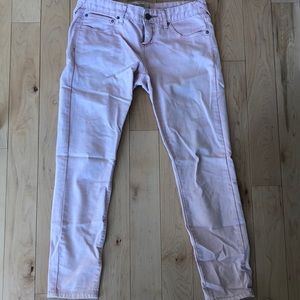 Blush Pink Free People Skinny Jeans